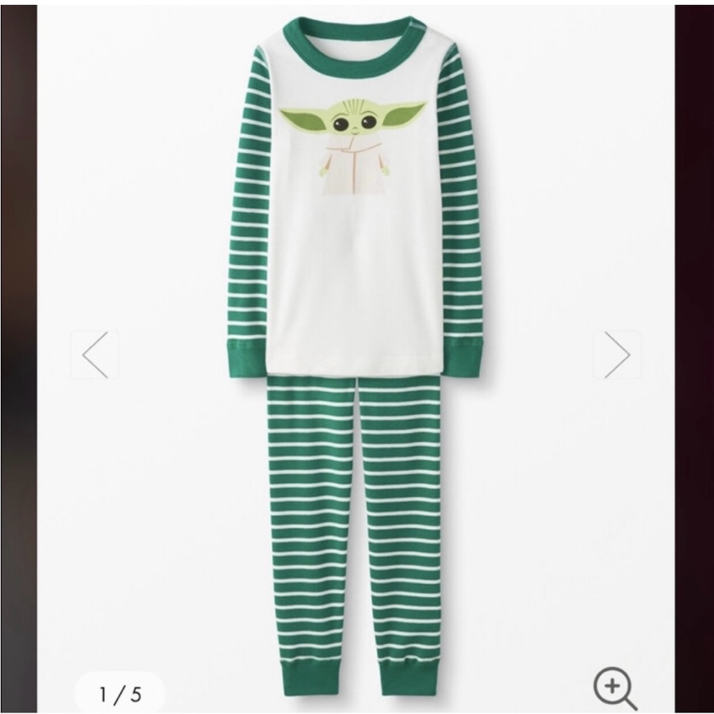 Hanna Andersson Star Wars™ Grogu Long John Pajamas In Organic Cotton - Like New